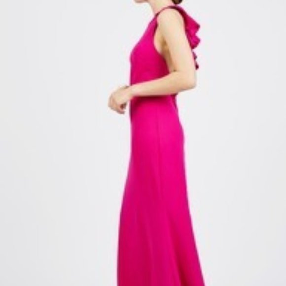 Badgley Mischka Ruffle Back Gown - Picture 2 of 4